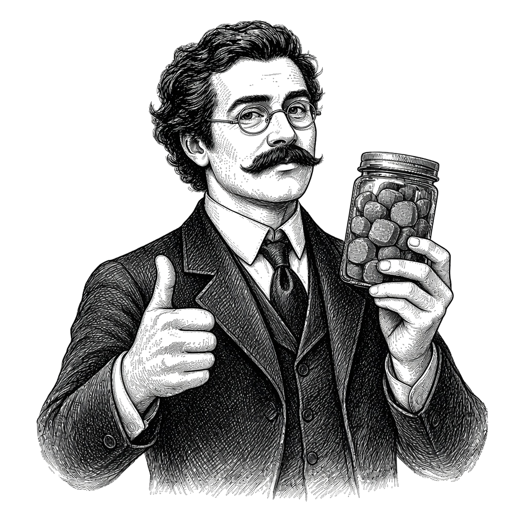 Engraving of a man making the habit